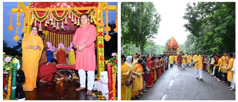एनटीपीसी सीपत में भगवान जगन्नाथ की रथ यात्रा धूमधाम से निकाली गई