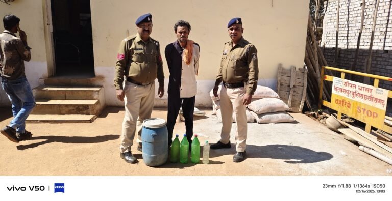 अवैध नशे के खिलाफ सीपत पुलिस की सख्त कार्रवाई जारी