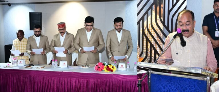 उप मुख्यमंत्री  अरुण साव ने दिलाई शपथ, नई ऊर्जा के साथ आगे बढ़ेगा प्रेस क्लब बिलासपुर