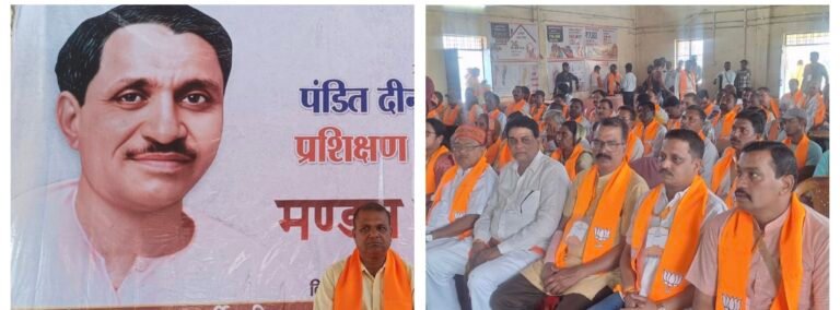 पंडित दीनदयाल उपाध्याय महा प्रशिक्षण अभियान सीपत के धनिया में संपन्न… भाजपा कार्यकताओं की दिखी सक्रिय भागीदारी