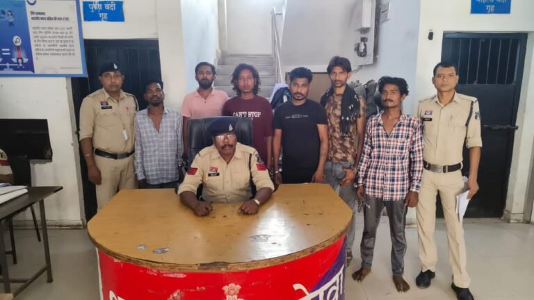 तोरवा पुलिस की बड़ी कार्रवाई: 6 फरार वारंटी गिरफ्तार, 2 बदमाशों पर प्रतिबंधक कार्यवाही