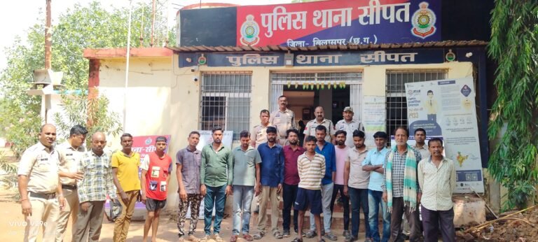 सीपत पुलिस की आरोपियों की धरपकड़ वारंटियों के विरुद्ध चलाया गया बड़ा अभियान