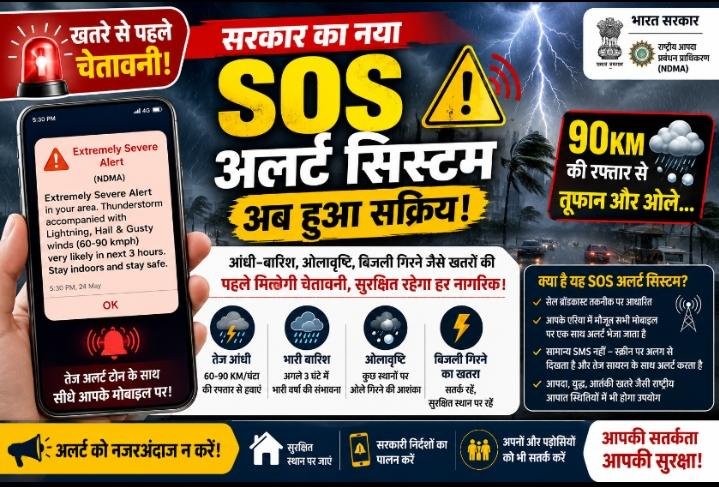 मोबाइल पर बजेगा सायरन, खतरे से पहले मिलेगा अलर्ट! सरकार का नया SOS सिस्टम हुआ सक्रिय