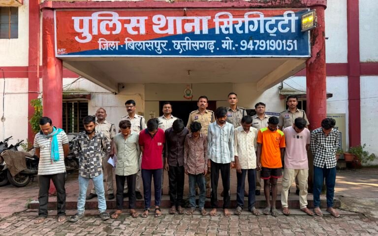 सिरगिट्टी पुलिस की बड़ी कार्रवाई: अड्डेबाज, नशेड़ी और फरार वारंटी समेत 11 आरोपी गिरफ्तार