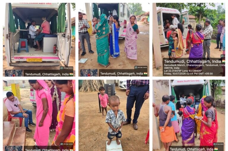 अदाणी फाउंडेशन की मोबाइल हेल्थ यूनिट पहुँची तेन्दूमुड़ी, 43 ग्रामीणों को मिला निःशुल्क उपचार