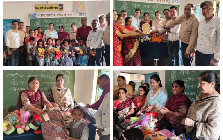 सामाजिक संस्था सेवा एक नई पहल ने बच्चो को बांटे शैक्षणिक सामग्री —-