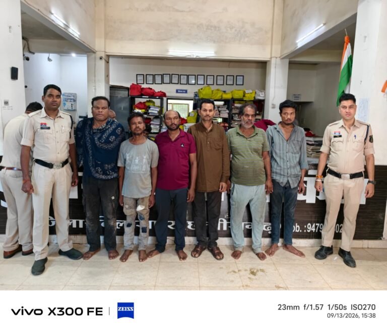 सार्वजनिक जगहों पर शराबखोरी पर सरकंडा पुलिस का शिकंजा, 7 बदमाशों पर प्रतिबंधात्मक कार्रवाई
