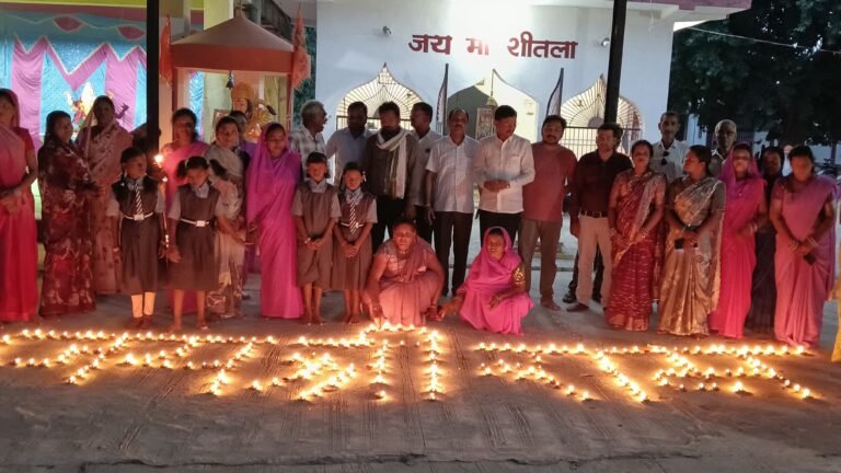 श्यामनगर में एक हजार दीपों से जगमगाया गांव, सेवा और सुशासन के 25 वर्षों का किया स्मरण