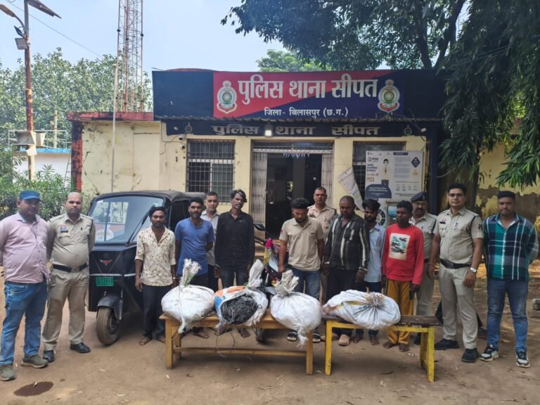 सीपत पुलिस की त्वरित कार्यवाही, 24 घंटे के भीतर ब्रिज एण्ड रूफ कम्पनी एनटीपीसी सीपत से कापर केबल वायर चोरी का पर्दाफास