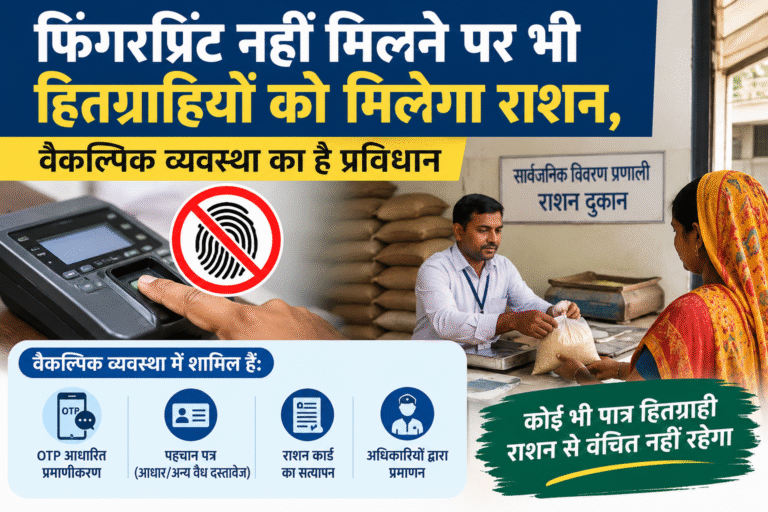 फिंगरप्रिंट नहीं मिलने पर भी हितग्राहियों को मिलेगा राशन, वैकल्पिक व्यवस्था का है प्रावधान